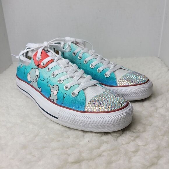 Converse All Star Womens Sneaker Size Custom painted SnHand Painting Elephant - Picture 1 of 9